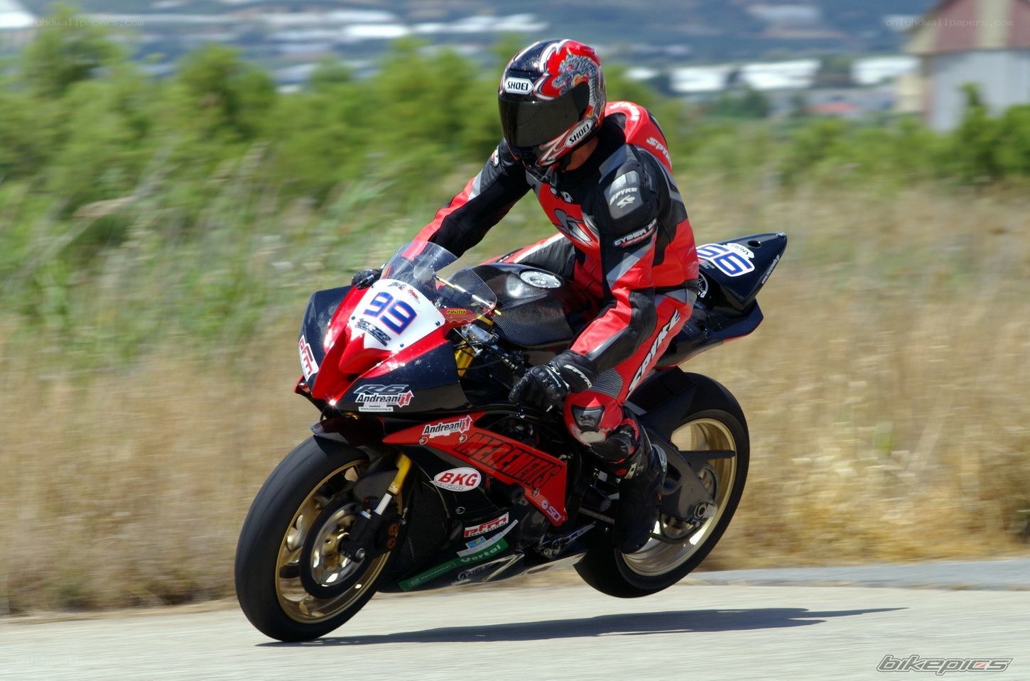 racing motorcycle on track