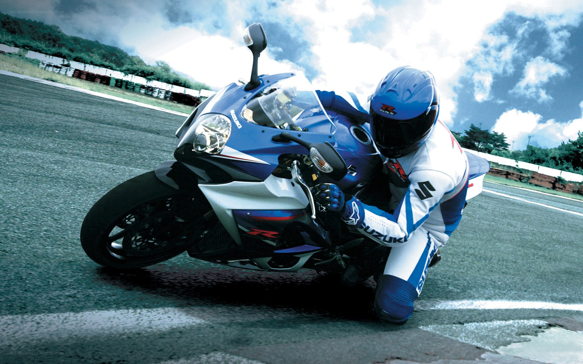 racing motorcycle on track