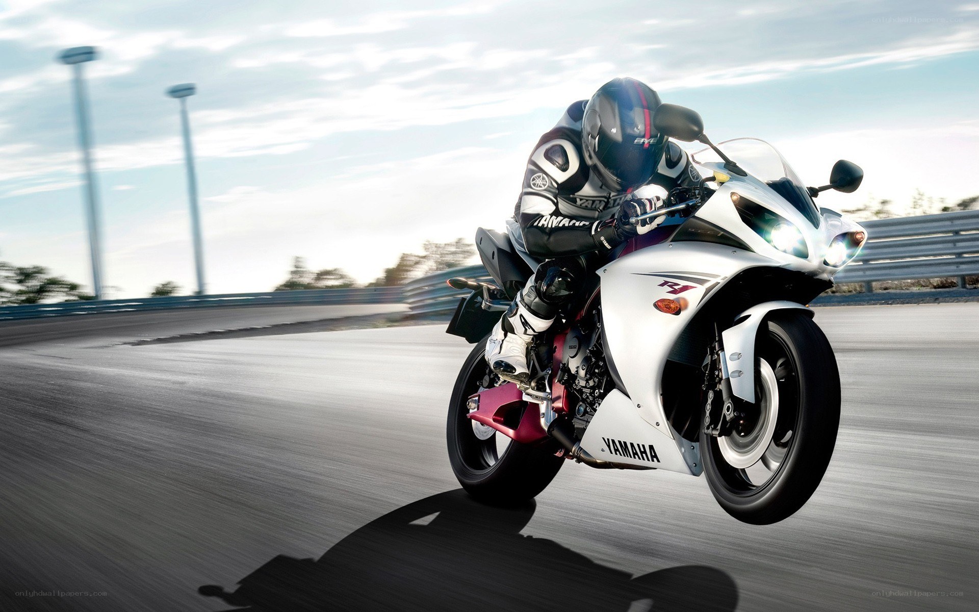 racing motorcycle on track