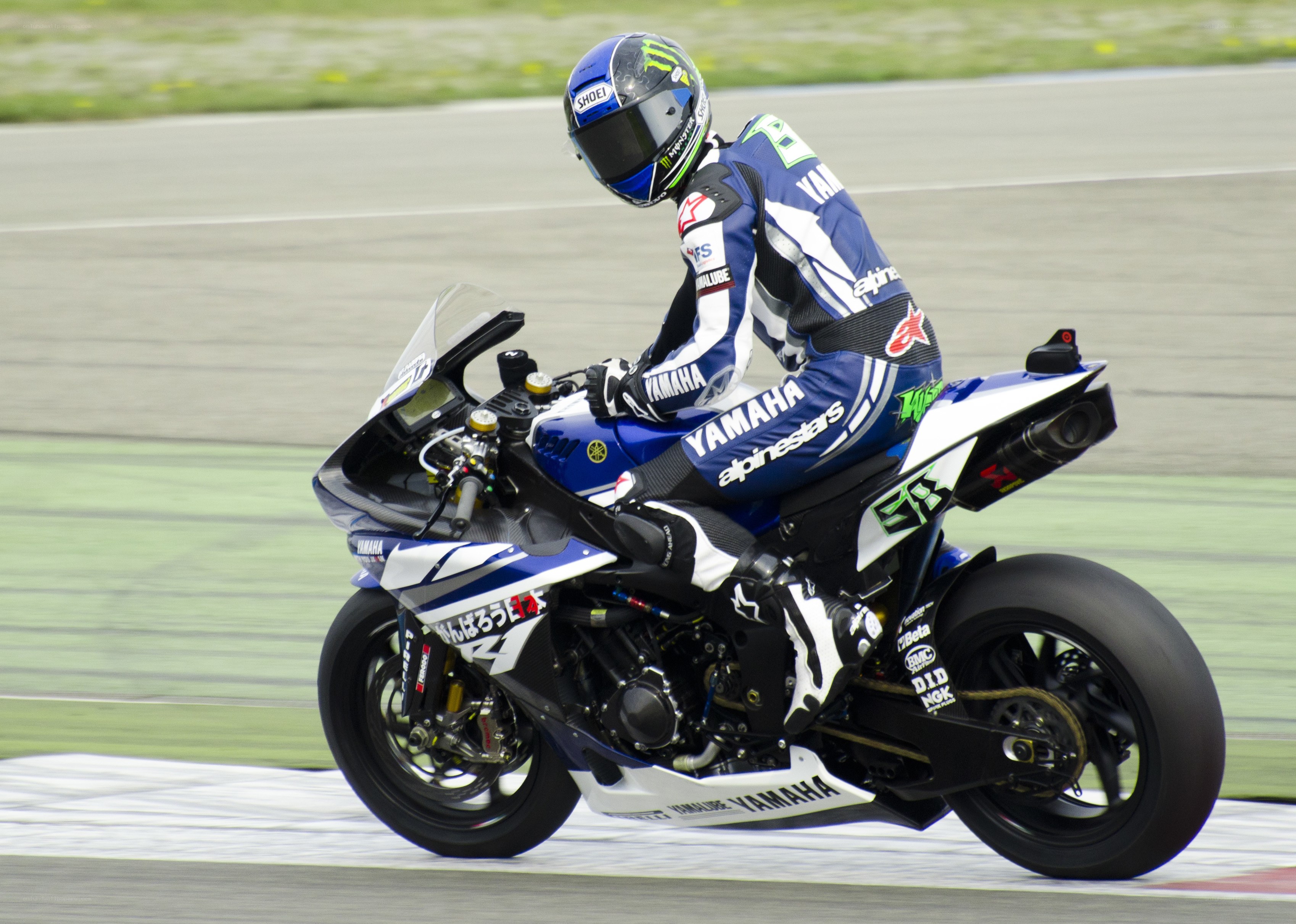 racing motorcycle on track