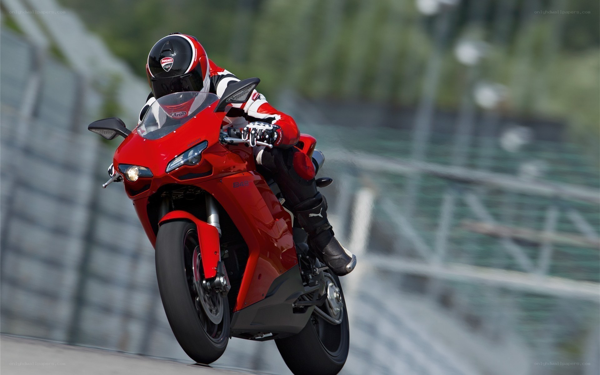 racing motorcycle on track