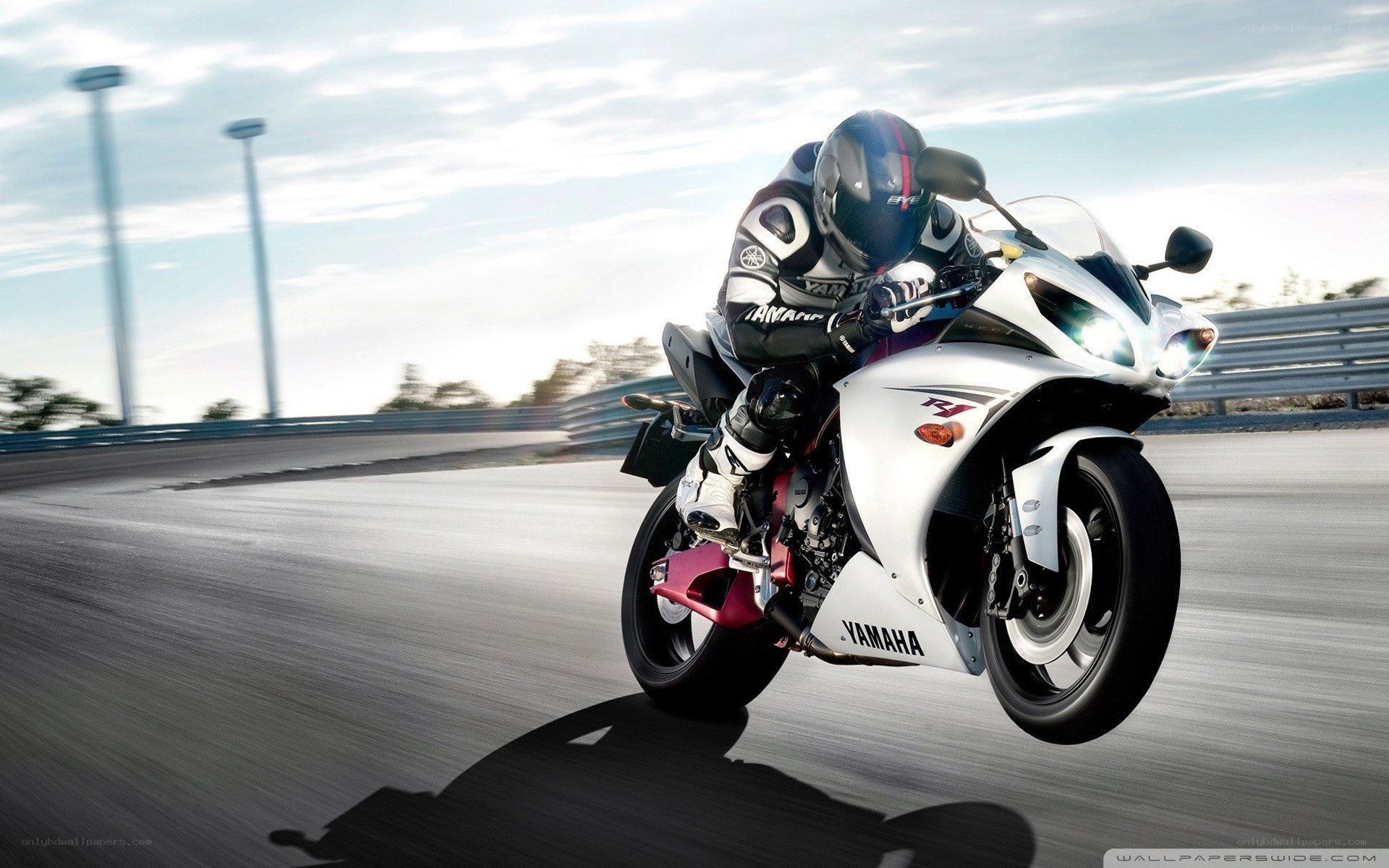 racing motorcycle on track