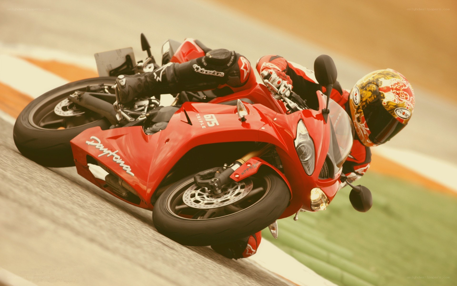 racing motorcycle on track