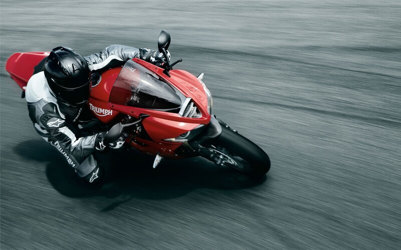 Racing motorcycle on track
