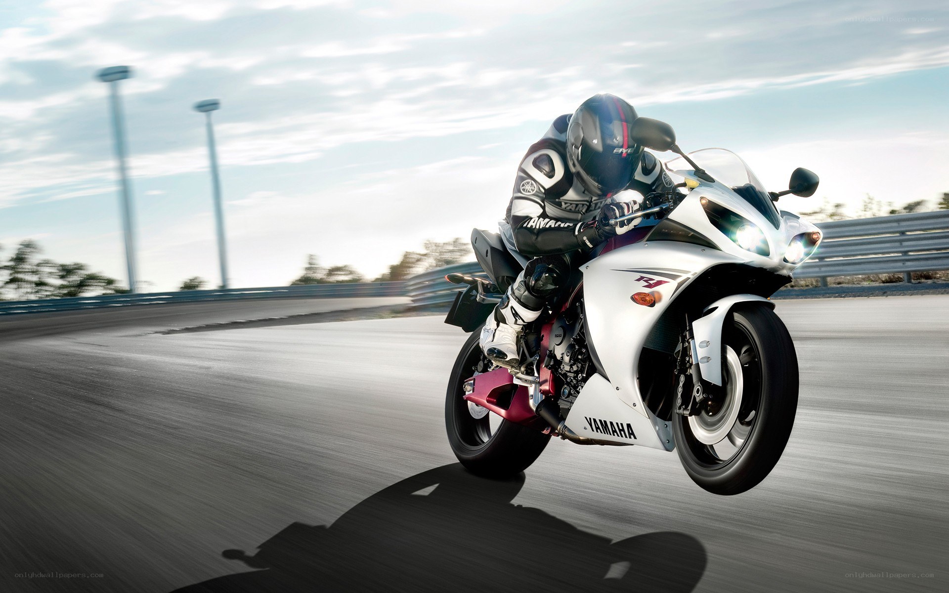 racing motorcycle on track
