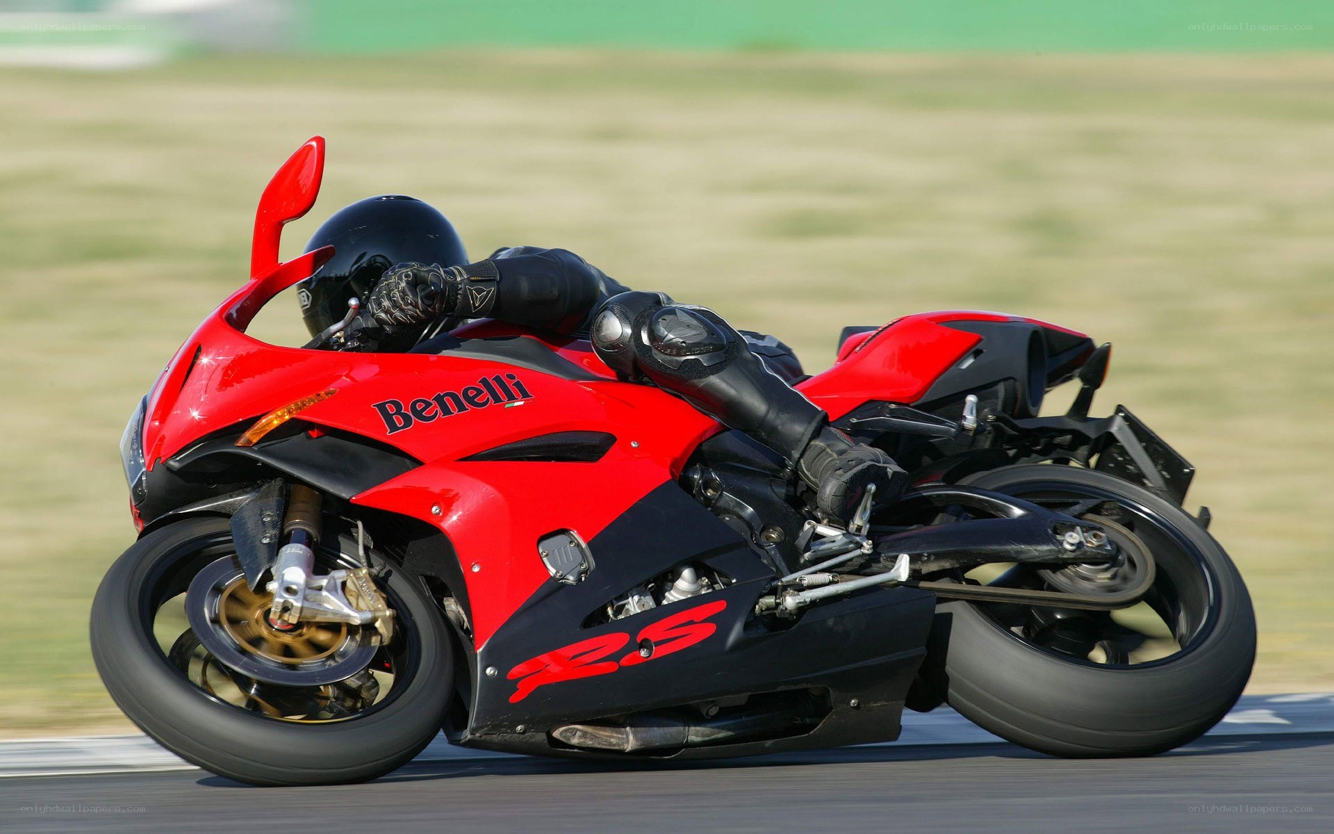 Racing motorcycle on track