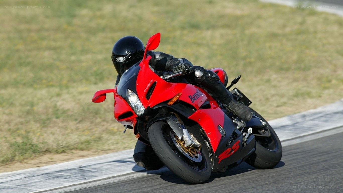Racing motorcycle on track