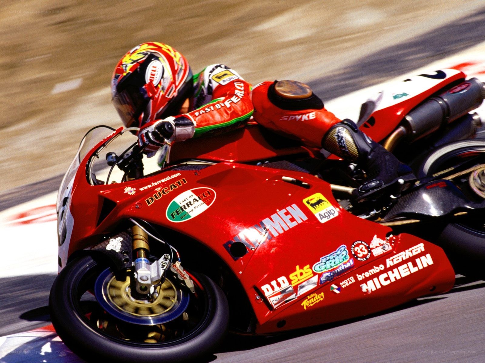 racing motorcycle on track