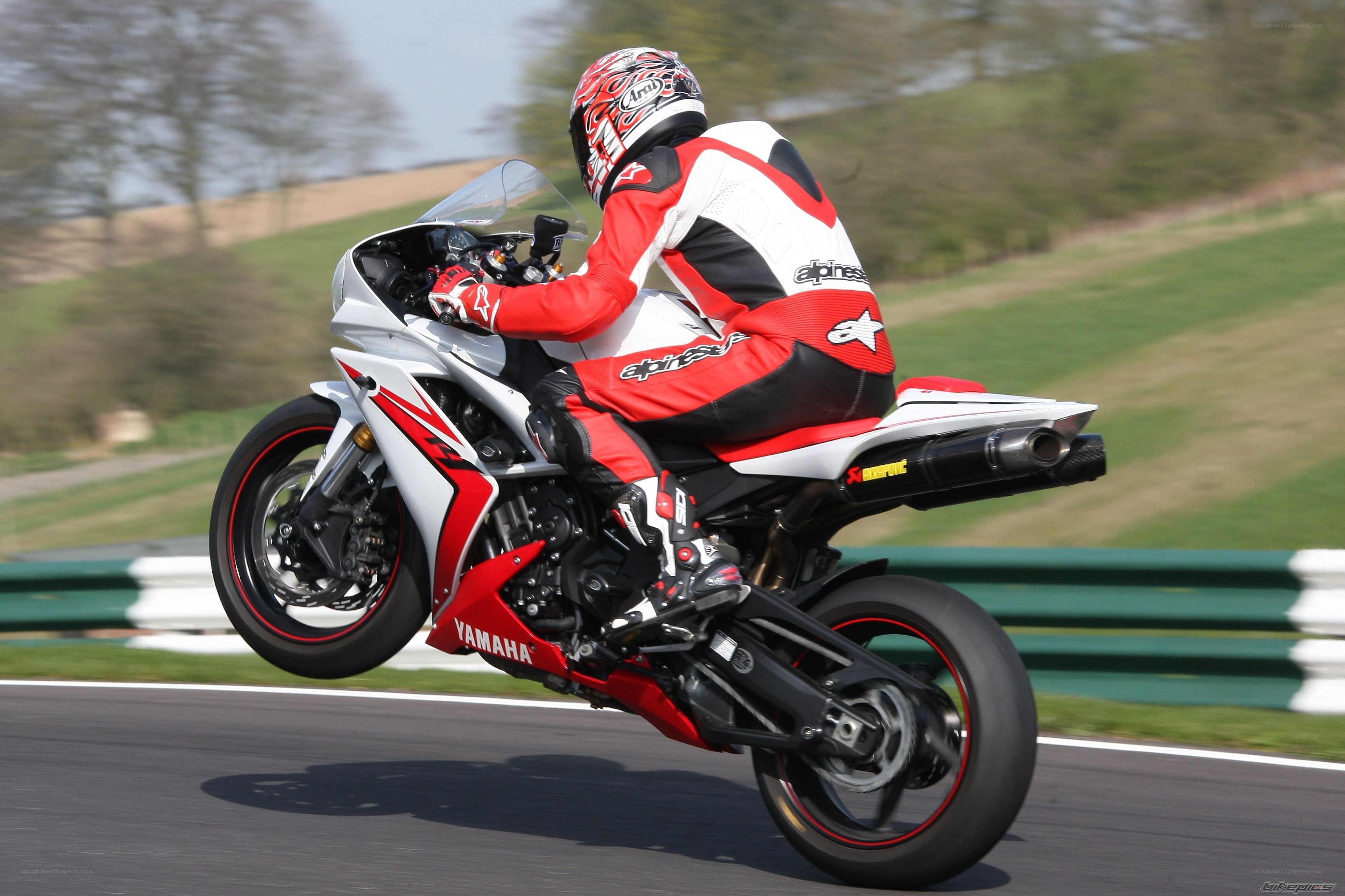 racing motorcycle on track