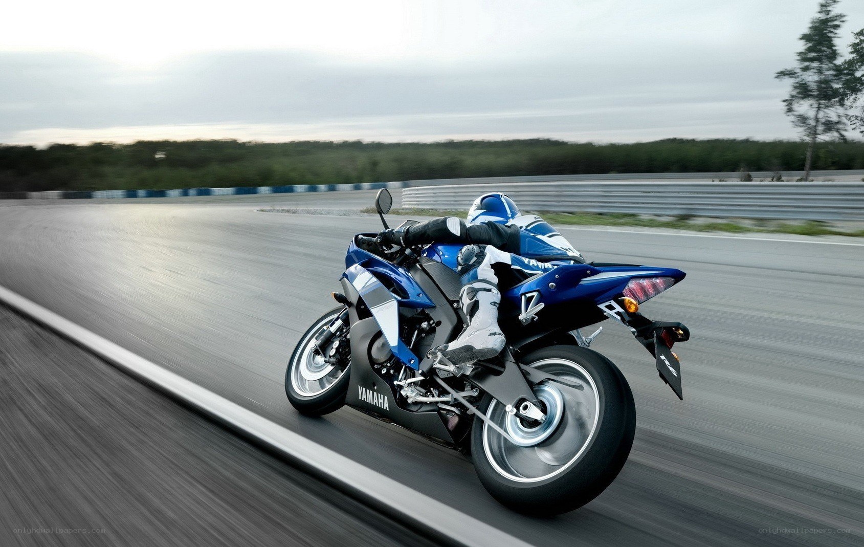 racing motorcycle on track