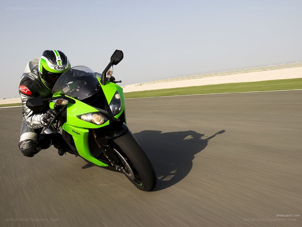 Racing motorcycle on track