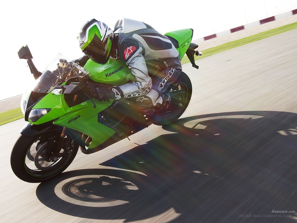 Racing motorcycle on track