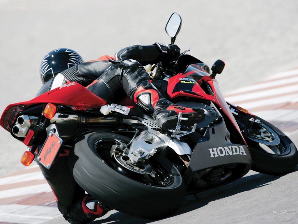 Racing motorcycle on track