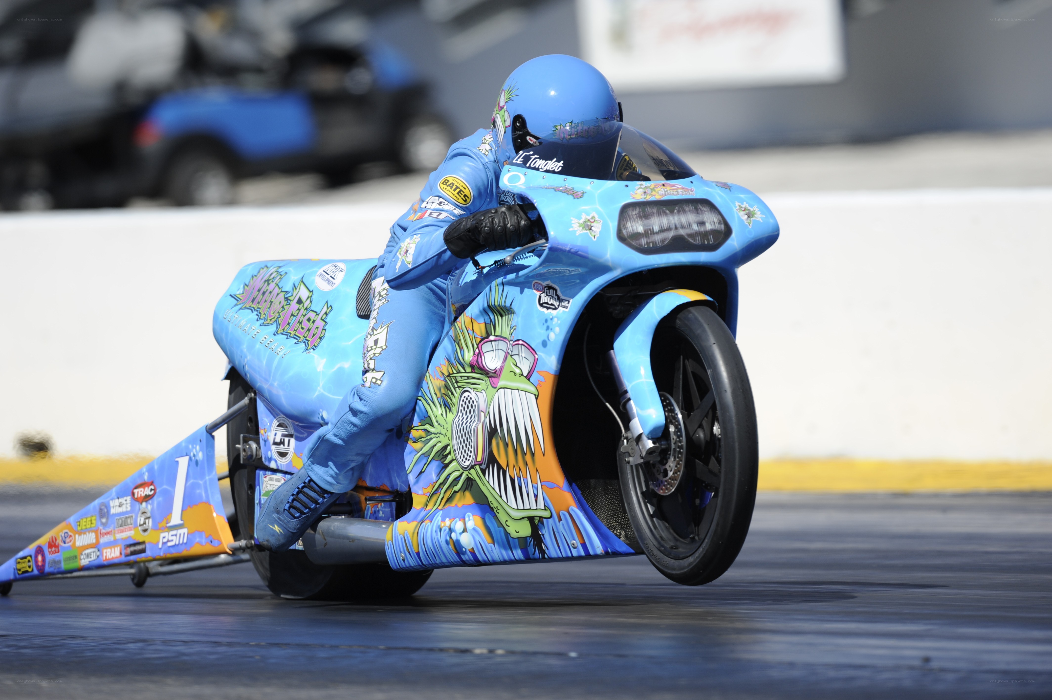 racing motorcycle on track