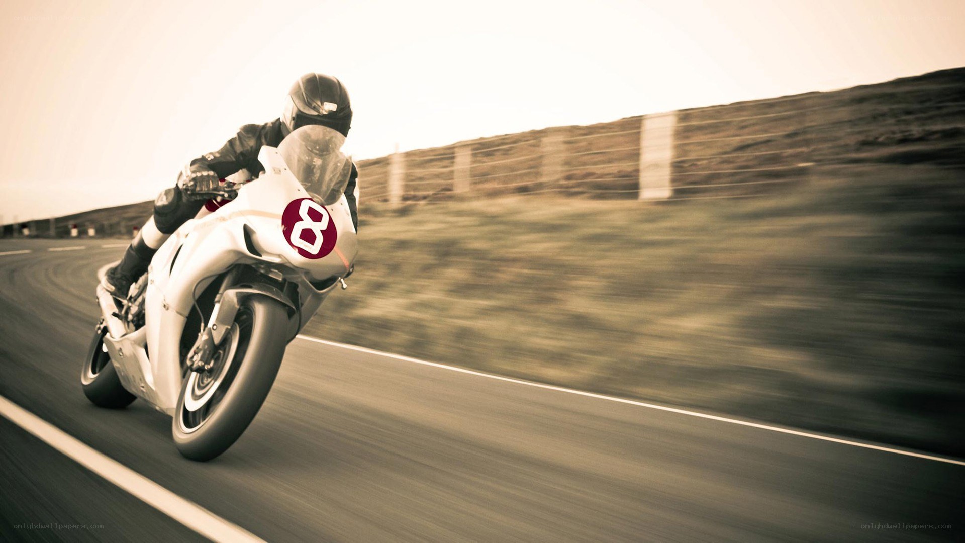 racing motorcycle on track