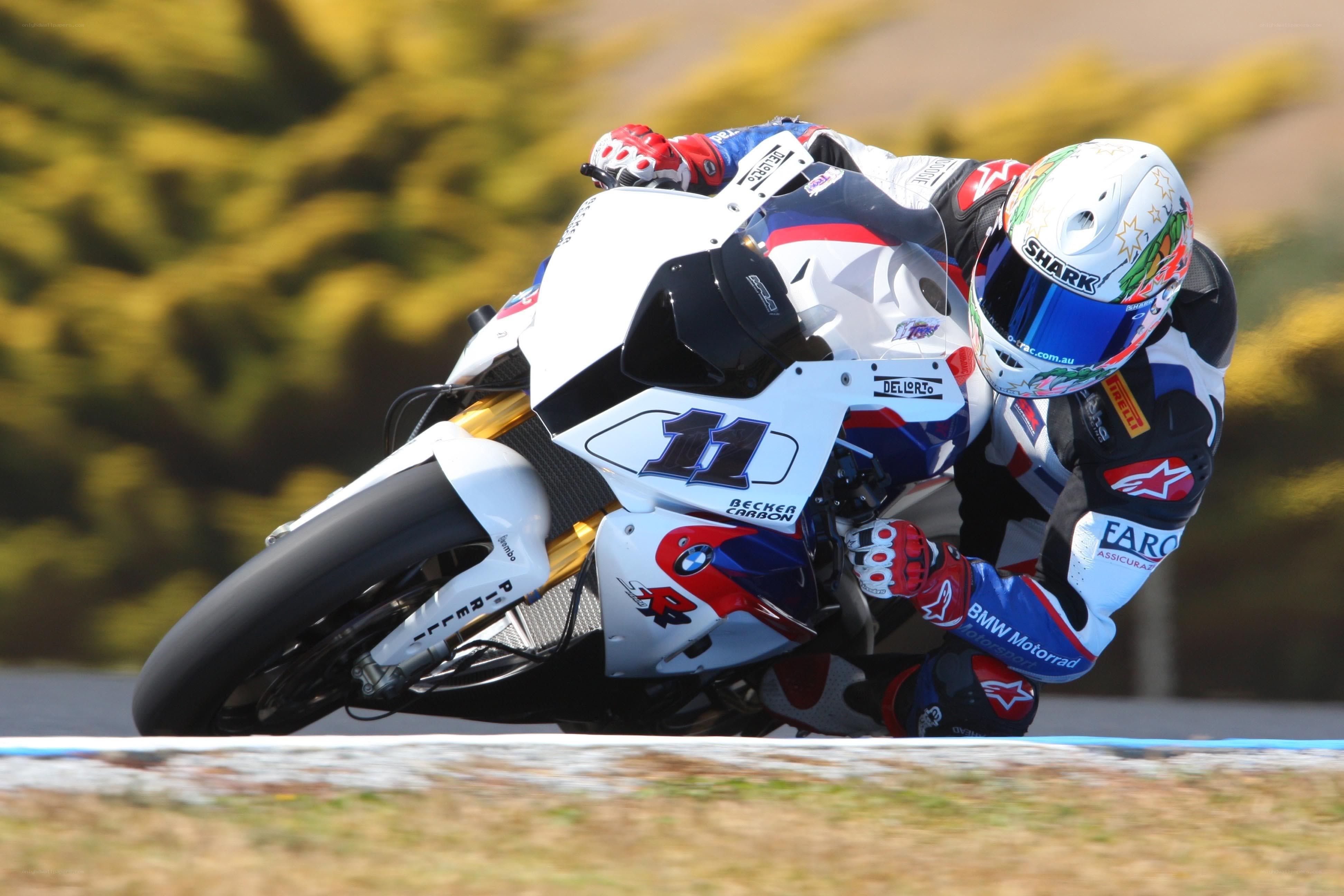 racing motorcycle on track