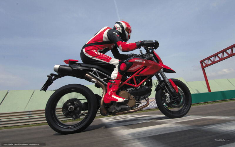 Racing motorcycle on track
