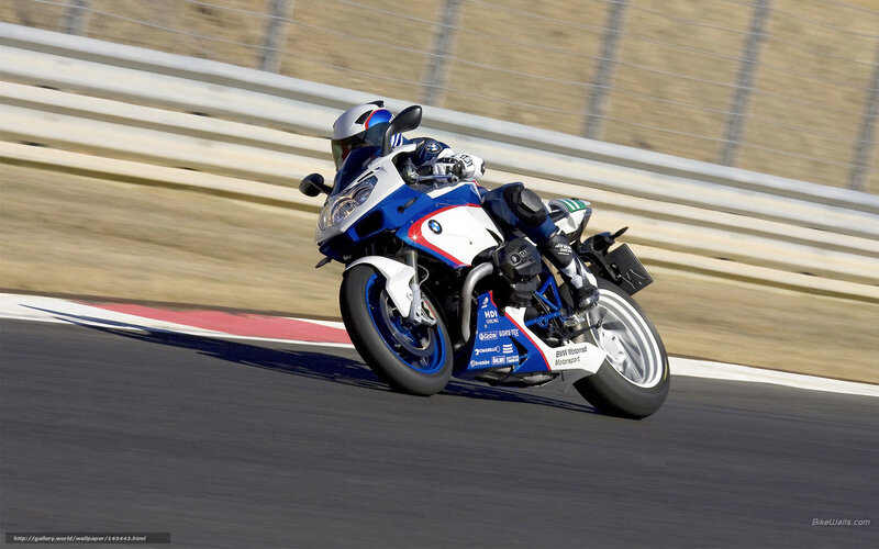 Racing Motorcycle on Track — Blue, Dynamic