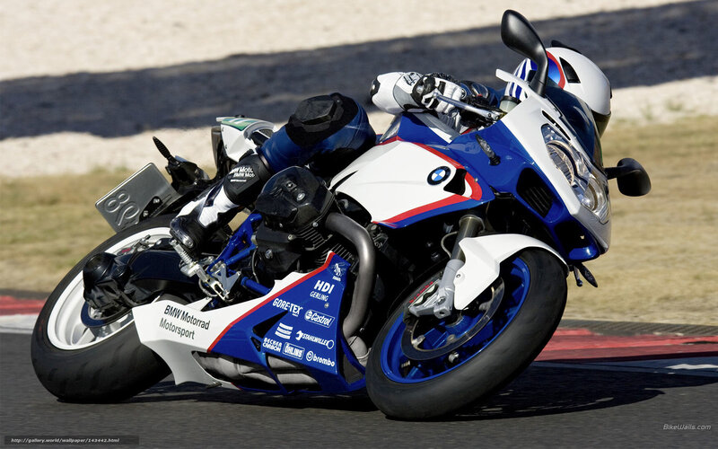 Racing Motorcycle on Track — Blue