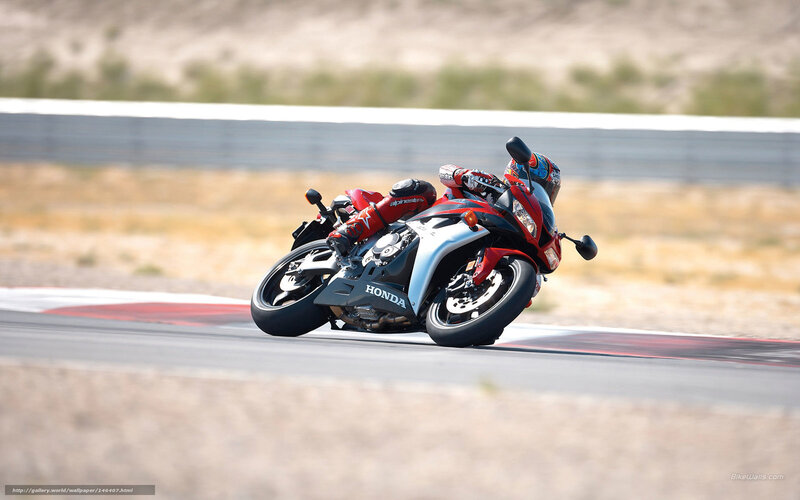 Racing Motorcycle on Track — Red, Dynamic, Afternoon, Photograph