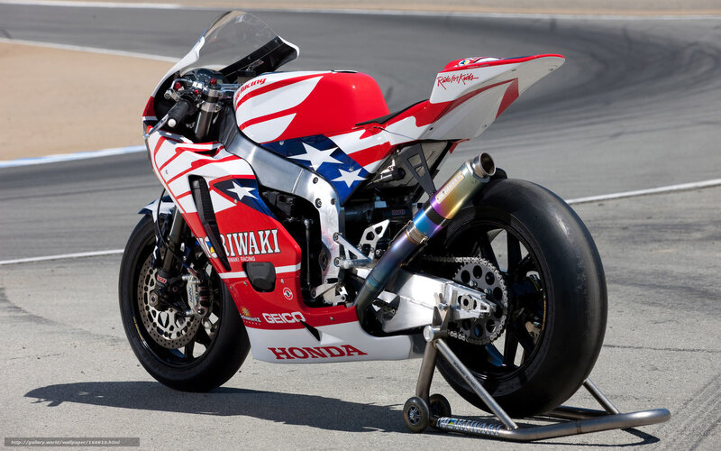 Racing Motorcycle on Track — Red, Static