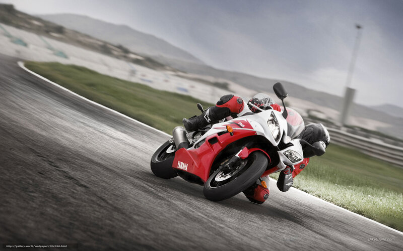 Racing Motorcycle on Track — Red