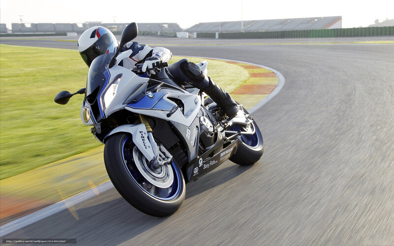 Racing Motorcycle on Track — Silver