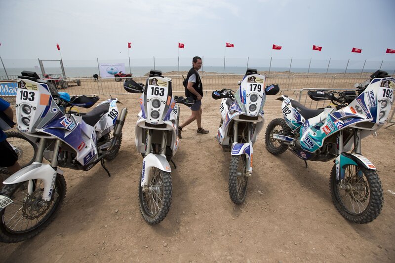 Racing Motorcycles on Beach