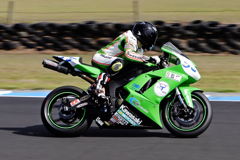 Racing Motorcyclist — Green
