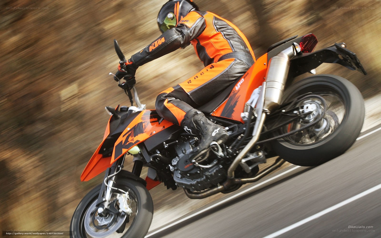 racing on a KTM motorcycle