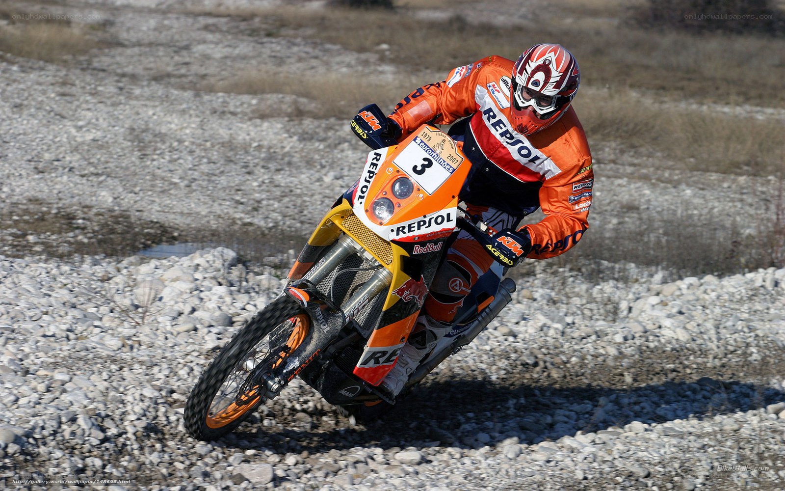 Racing on a rocky terrain