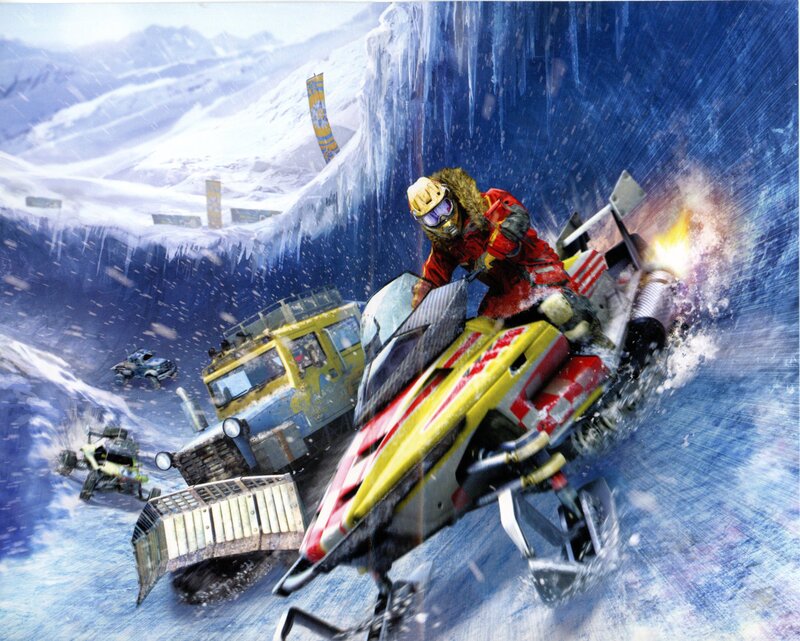 Racing on Snowmobiles