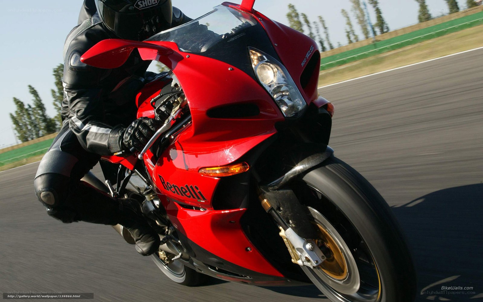 racing red motorcycle on track