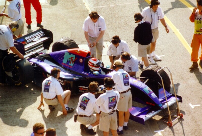 Racing Team at Pit Stop — Purple