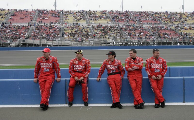 racing team at the track