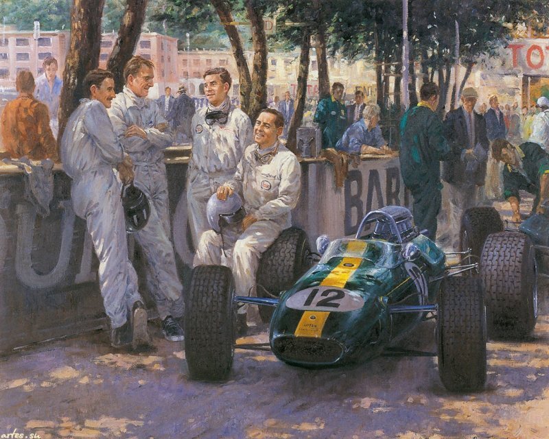 Racing Team with Car
