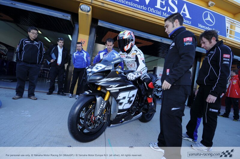 racing team with motorcycle