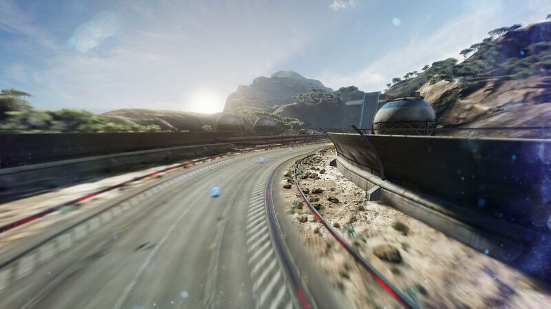 Racing Track in Desert