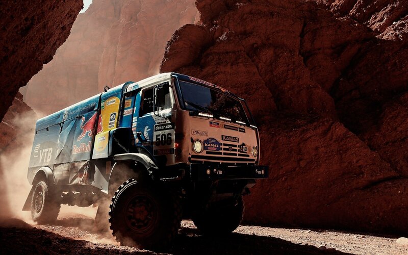 Racing Truck in Canyon