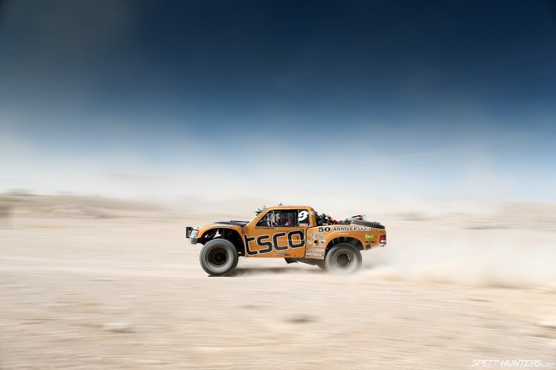 racing truck in desert