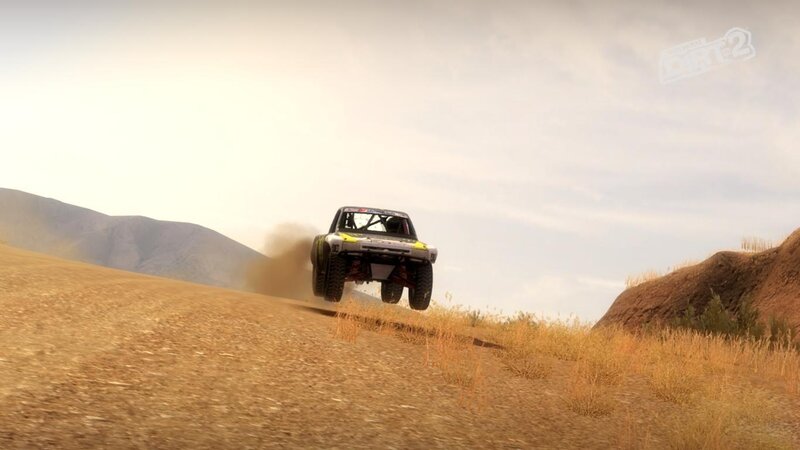 racing truck in desert