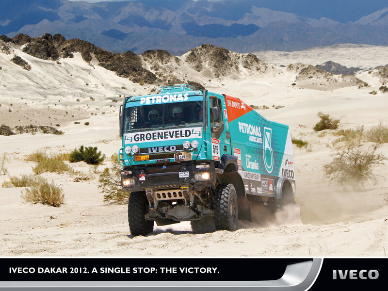 Racing Truck in Desert — Blue, Dramatic