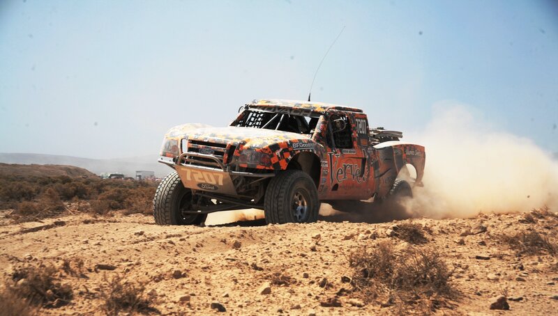 Racing Truck in Desert — Orange, Dynamic