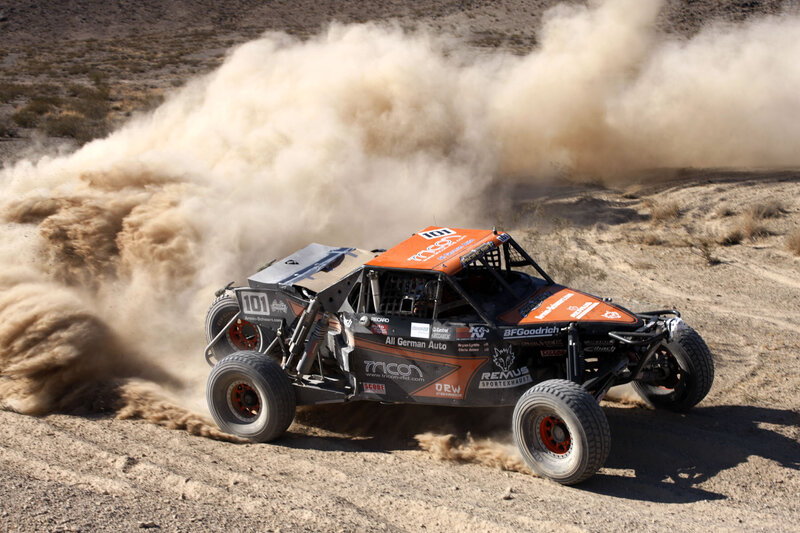 Racing Truck in Desert — Orange
