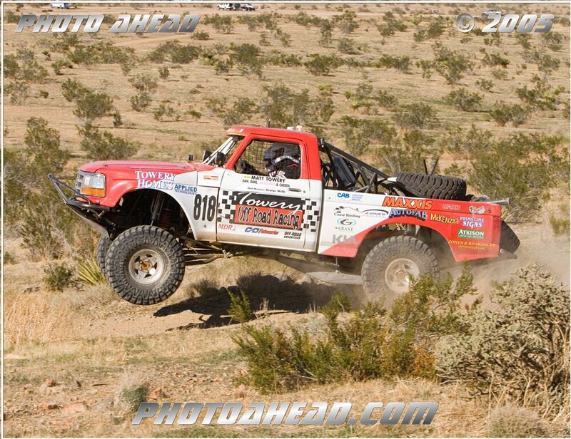 Racing Truck in Desert — Red