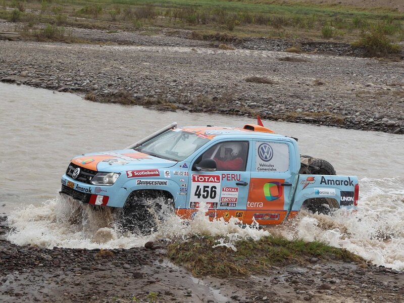 Racing Truck in River
