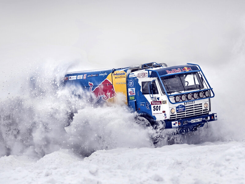Racing Truck in Snow