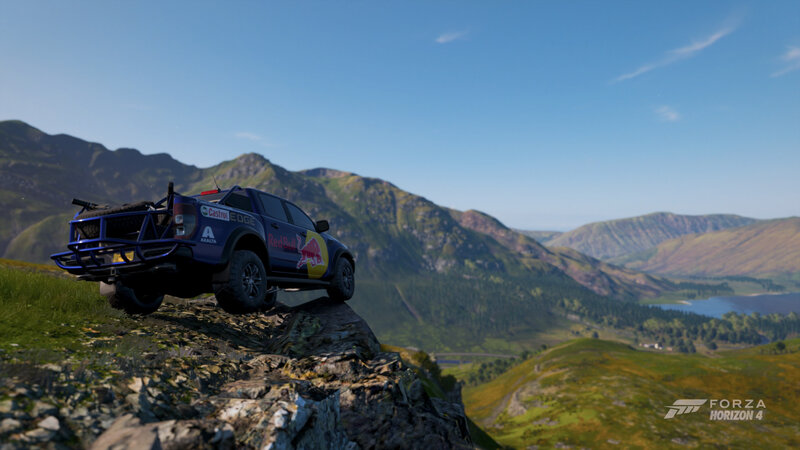 Racing Truck on Cliff