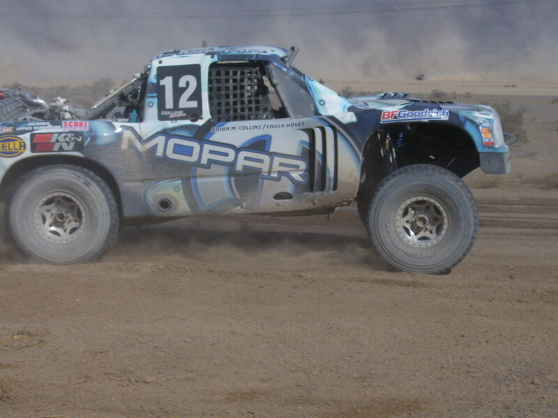 Racing Truck on Dirt — Blue, Dynamic, Photograph, Dirt Track
