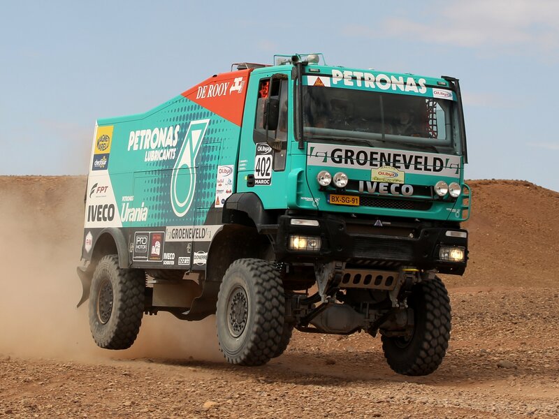 Racing Truck on Dirt — Teal